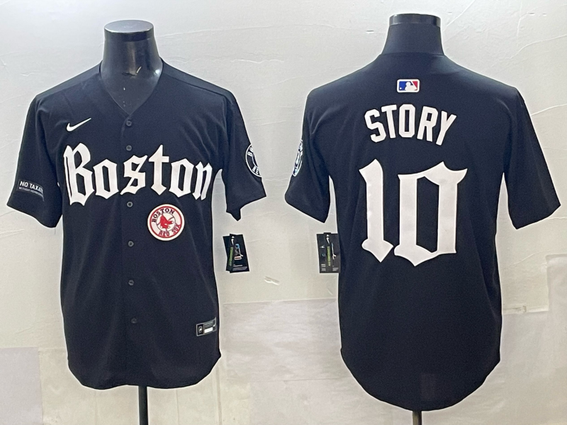 Men Boston Red Sox #10 Story black 2025 Nike MLB Jersey 0011->boston red sox->MLB Jersey